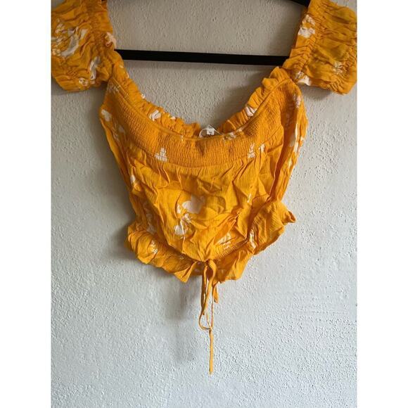 Anthropologie Free The Roses Woman Floral Print Crop Top, Size XS - Picture 3 of 8